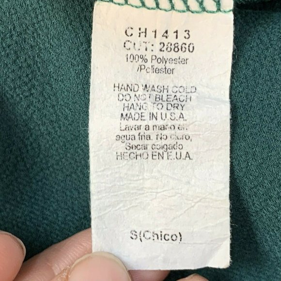 Chocolate Women Blouse Size Small hunter Green 3/4 Sleeve Elastic Waist Pullover - Picture 8 of 9